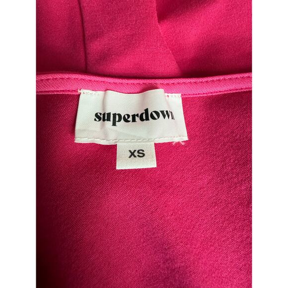 Revolve Superdown Nava Asymmetrical Mini Dress Hot Pink Size XS - Picture 7 of 7